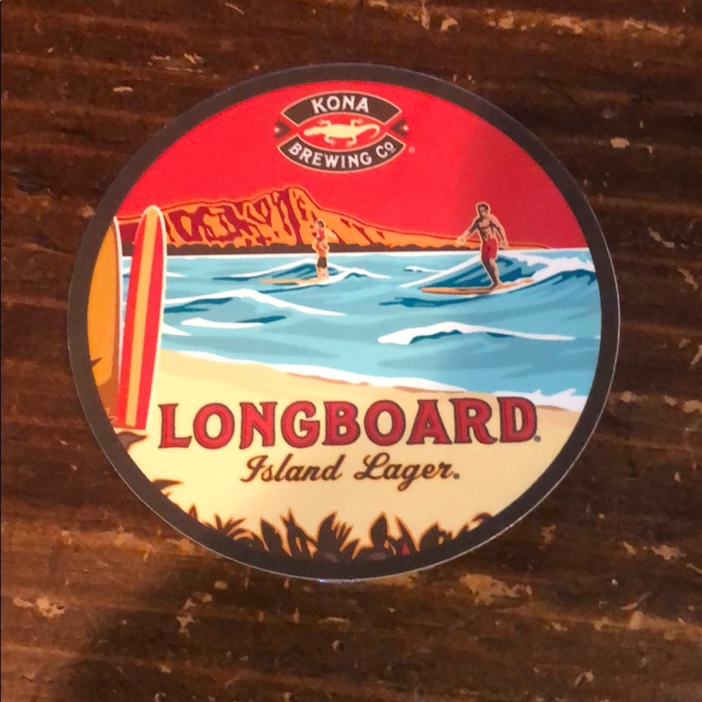 Kona brewing co longboard sticker beer